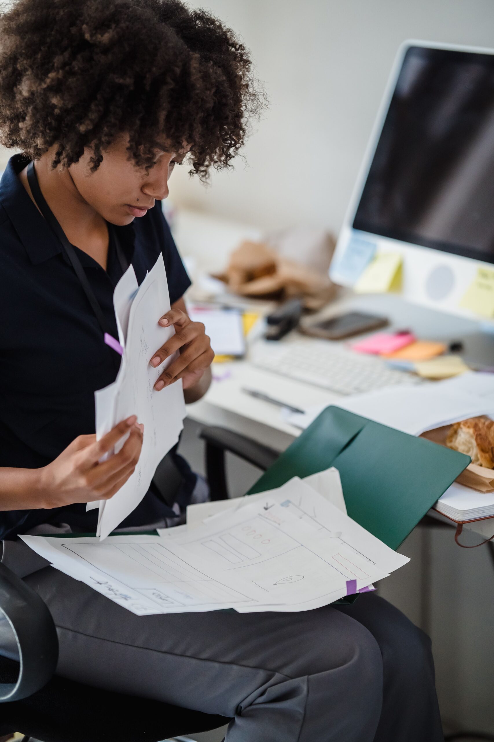 Healthcare professional preparing CV and applications
